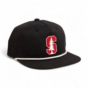 Stanford Cardinal 3D Perforated Rope Hat- Black/ White